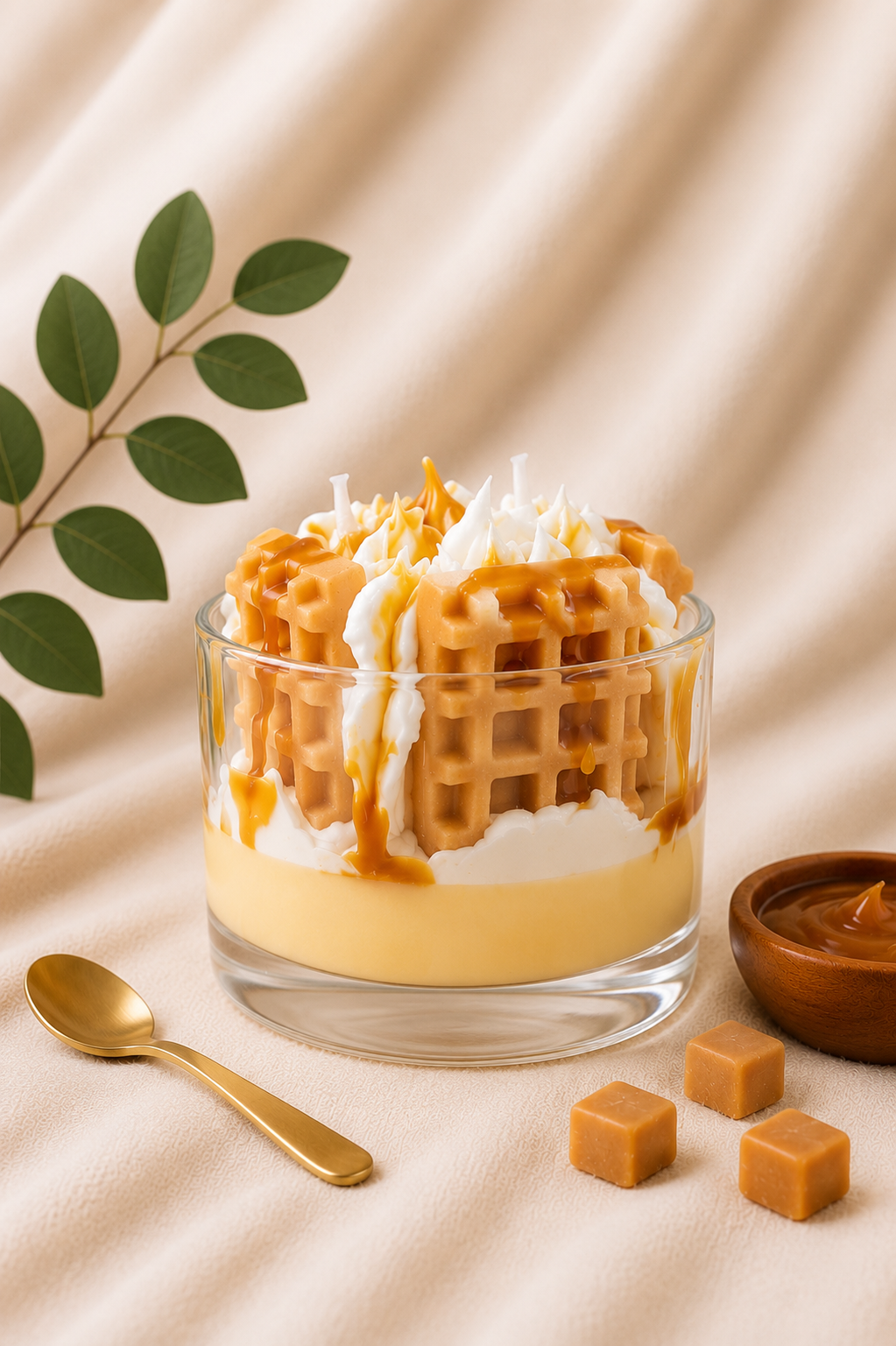 🧇 Bougie Gourmande Gaufre Vanillée